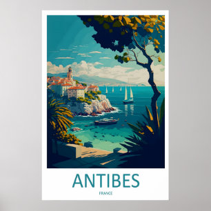 Antibes Park Poster Nationale Reis Vintage Ski