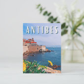 Antibes Photo Vintage Briefkaart (Staand voorkant)