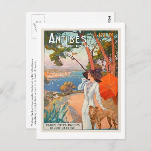 Antibes Poster Post Card Briefkaart (Voorkant / Achterkant)
