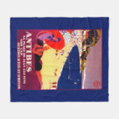 Antibes  PosterEurope Fleece Deken (Voorkant (Horizontaal))