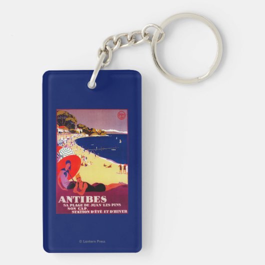 Antibes  PosterEurope Sleutelhanger (achterkant)