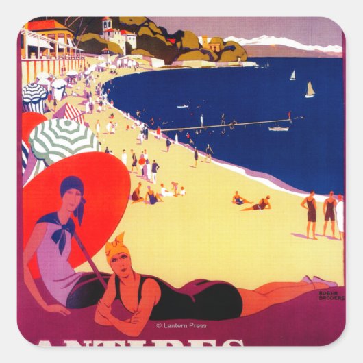 Antibes PosterEurope Vierkante Sticker (Voorkant)