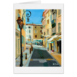 Antibes Straatscène Gedrukte kaart