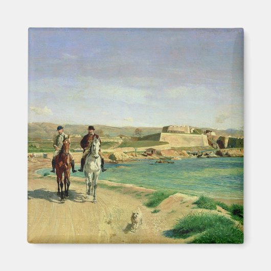 Antibes, the Horse Ride, 1868 Magneet (Voorkant)