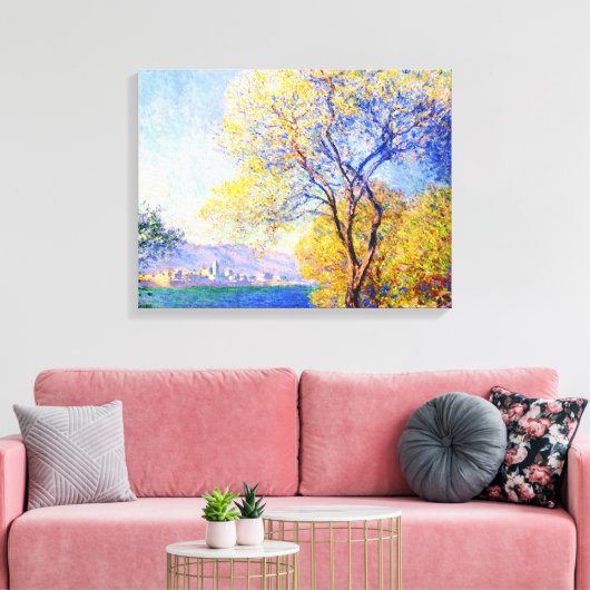 Antibes uit de Salis Gardens Claude Monet Canvas Afdruk (Insitu (Woonkamer))