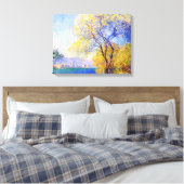 Antibes uit de Salis Gardens Claude Monet Canvas Afdruk (Insitu (Slaapkamer))