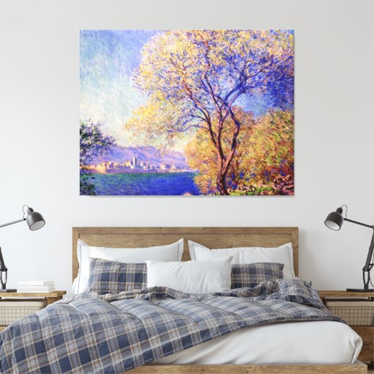 Antibes, vertegenwoordigd door Claude Monet Canvas Afdruk (Insitu (Slaapkamer))