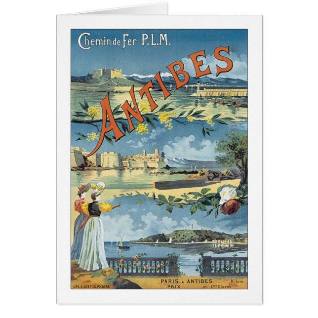 Antibes Vintage Travel Poster (Voorkant)