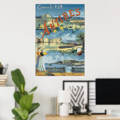Antibes Vintage Travel Poster (Thuiskantoor)