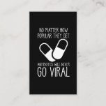 Antibiotica Viral Science Researcher Pharmacist Visitekaartje<br><div class="desc">Grappig Pharmacy Tech Quote Gift for Medical Worker. Antibiotica zullen nooit viraal gaan. Farmacotherapeutische Gezegde Farmacie Technicus Student Doctor Humor.</div>