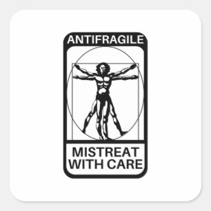 Antibreekbaar - Mistreate met zorg Vierkante Sticker