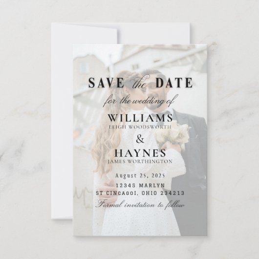 Antic Love Save the Date Kaart (Voorkant)