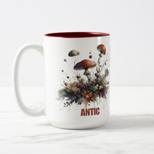 Antic Mushroom Tweekleurige Koffiemok (Links)
