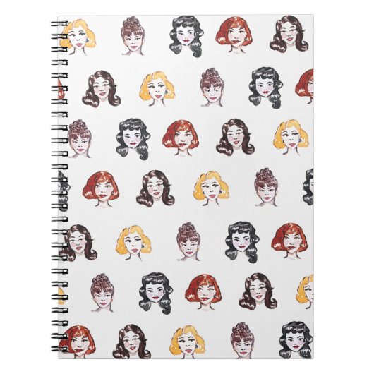 Antic waterverf pin-up notitieboek (Voorkant)