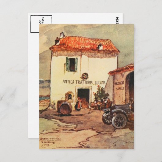 Antica Trattoria Lucana - een wegtrattoria Briefkaart (Voorkant / Achterkant)