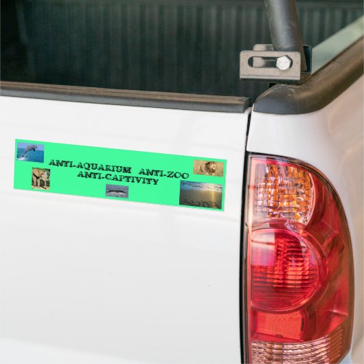 ANTICAPTIVITEIT VOOR HET WILDE LEVEN BUMPERSTICKER (Op Truck)
