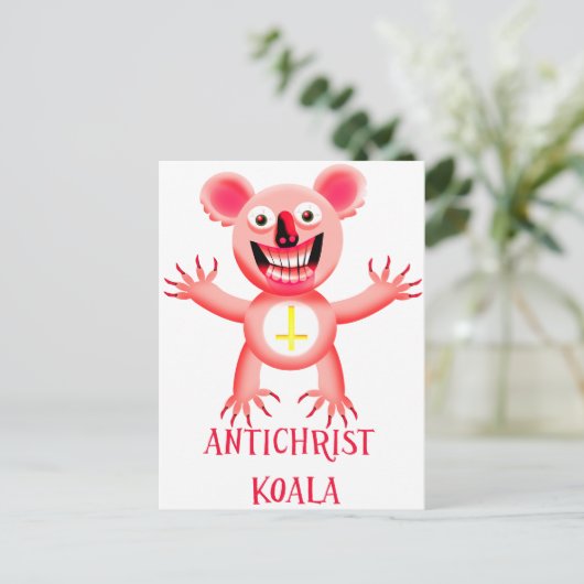 ANTICHRIST KOALA BRIEFKAART (Staand voorkant)