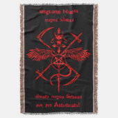 Antichrist Symbool Wall Hanging Tapestry Deken (Voorkant Verticaal)