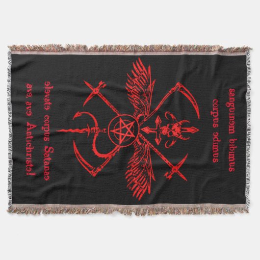 Antichrist Symbool Wall Hanging Tapestry Deken (Voorkant)