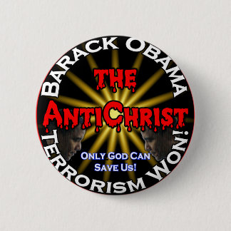 AntiChristus Obama God Ronde Button 5,7 Cm