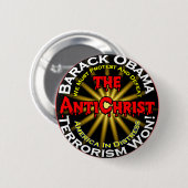 AntiChristusObamaDefeet Ronde Button 5,7 Cm (Voorkant /achterkant)