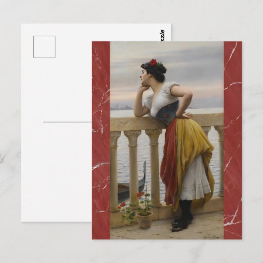 Anticipatie door Eugene de Blaas, Art Briefkaart (Voorkant / Achterkant)