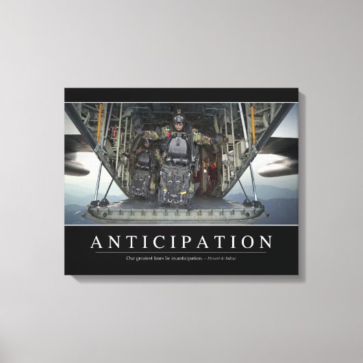 Anticipatie: Inspirerend prijsopgave Canvas Afdruk (Voorkant)