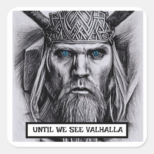 Anticipatie op een grotere glorie - de valhalla va vierkante sticker (Voorkant)