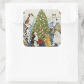 Anticipatie Vierkante Sticker (Tas)