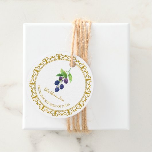 Anticlabel voor zelfgemaakte braamjam in het wit bedankjes labels (In situ)