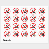 anticommunisme ronde sticker (Vel)