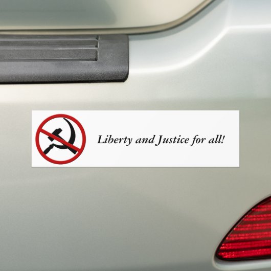 anticommunisme, vrijheid en rechtvaardigheid voor bumpersticker (Op auto)