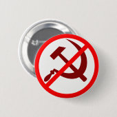 anticommunist ronde button 5,7 cm (Voorkant /achterkant)