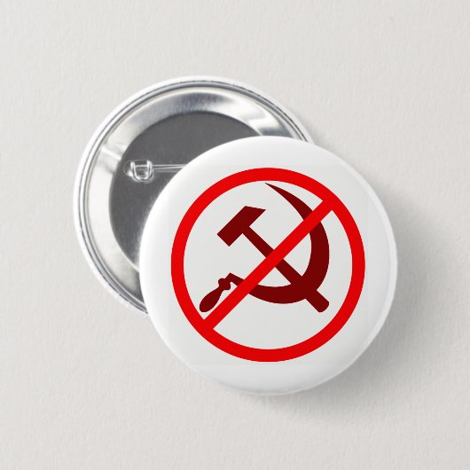anticommunist ronde button 5,7 cm (Voorkant /achterkant)