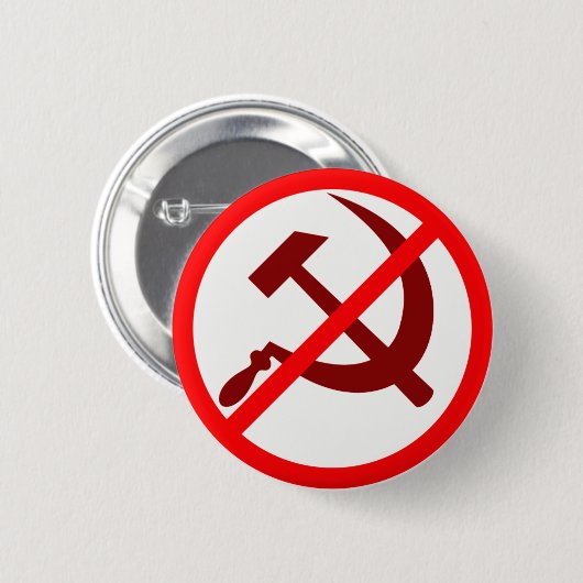 anticommunist ronde button 5,7 cm (Voorkant /achterkant)