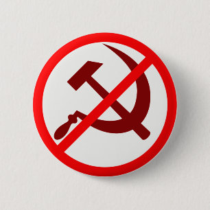 anticommunist ronde button 5,7 cm