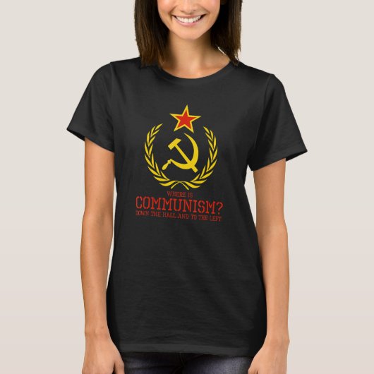 anticommunistisch en socialistisch: communisme t-shirt (Voorkant)