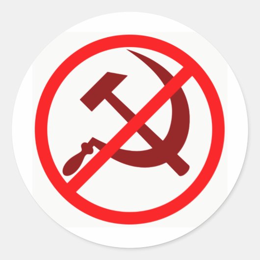 anticommunistisch ronde sticker (Voorkant)