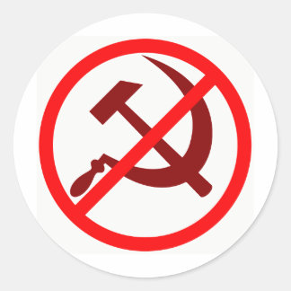 anticommunistisch ronde sticker
