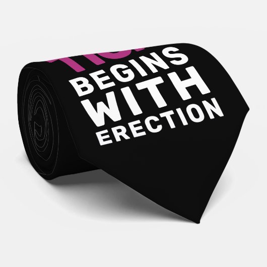 Anticonceptie begint met erectie stropdas (Opgerold)