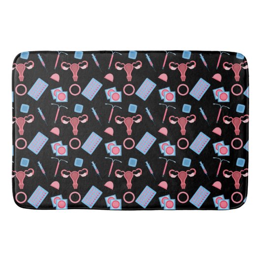 Anticonceptiepatroon feministisch badmat (Voorkant)