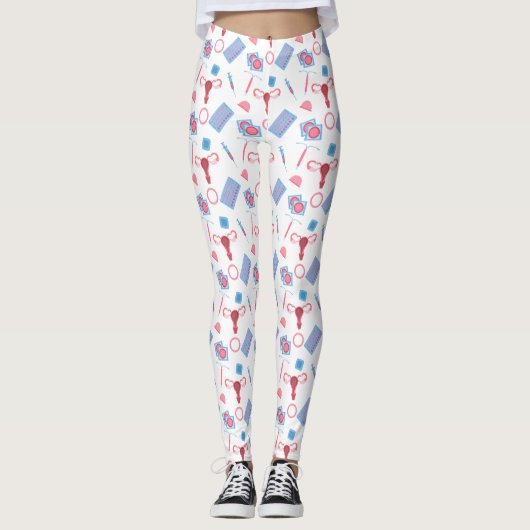 Anticonceptiepatroon feministisch leggings (Voorkant)
