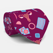 Anticonceptiepatroon feministisch stropdas (Opgerold)