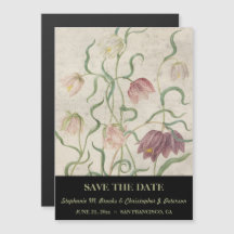 Anticque waterverf lelie save-the-date