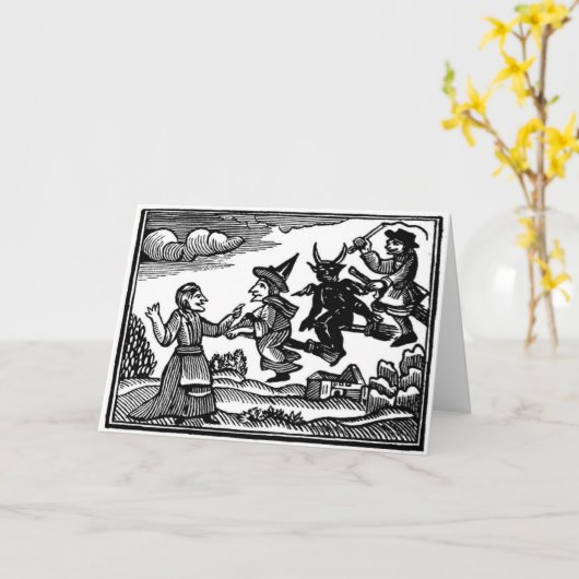 Antics van Halloween Kaart (Gele Bloem)