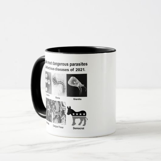 antidemocratische parasiet mok (Voorkant links)