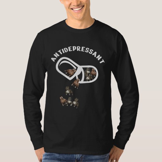 Antidepressants Pitbull Dog   Dog Owner T-shirt (Voorkant)