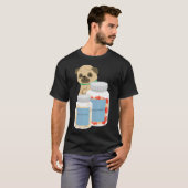 Antidepressieve pug 882 t-shirt (Voorkant volledig)