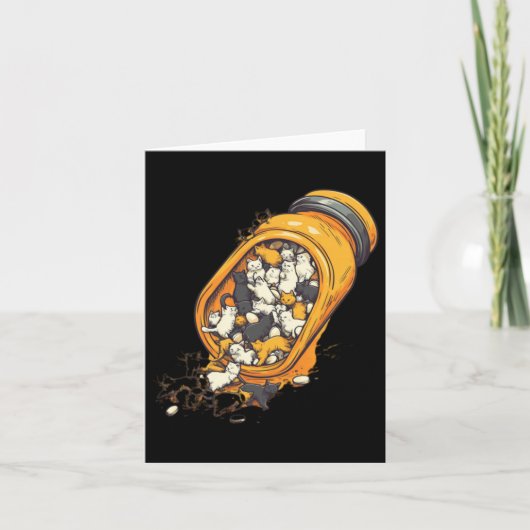 Antidepressivum Cat Pill Bottle – Mental Health S. Kaart (Voorkant)