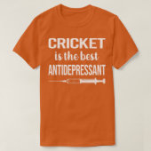 Antidepressivum cricket t-shirt (Design voorkant)